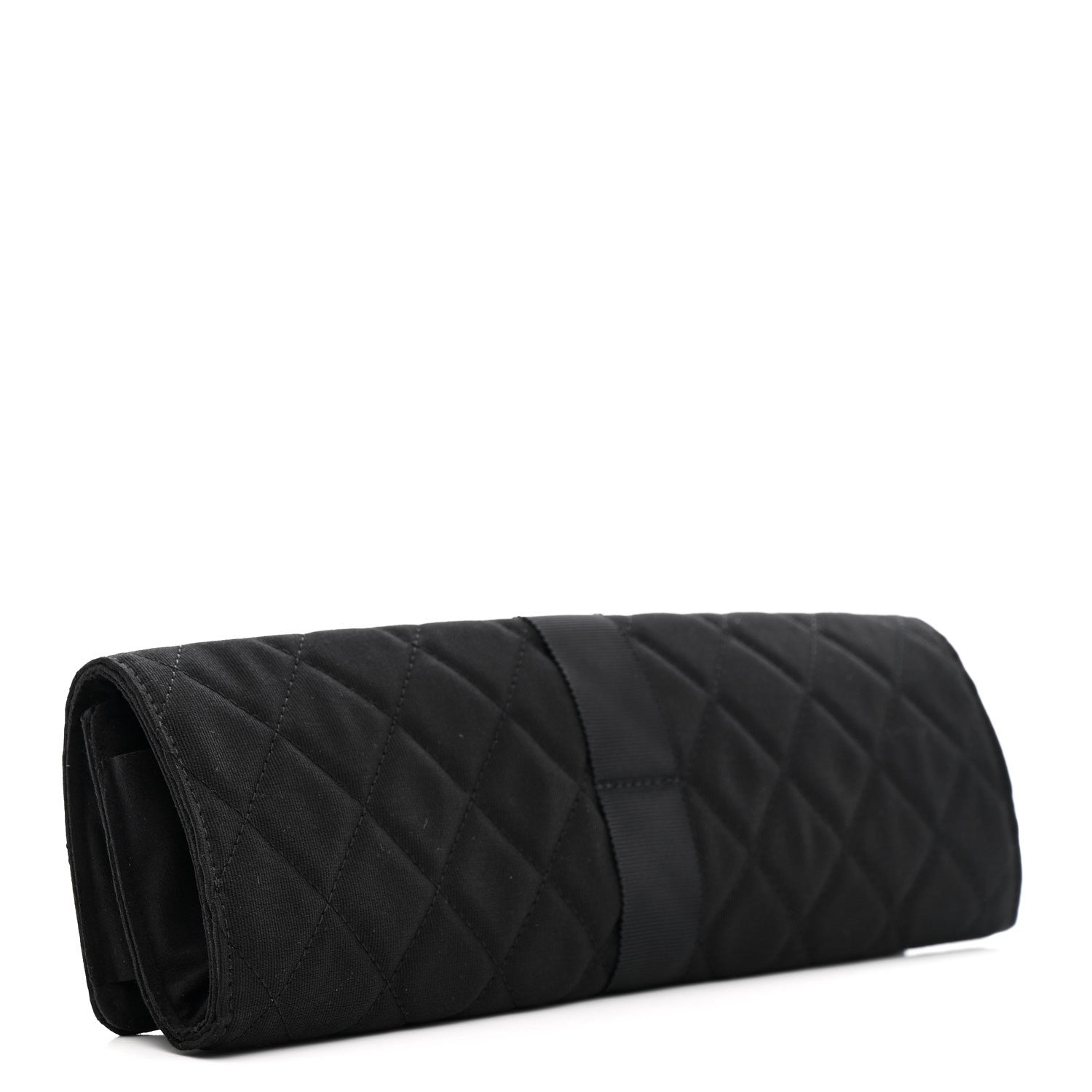 Chanel Grosgrain Quilted Jewelry Roll Case 3 of 12