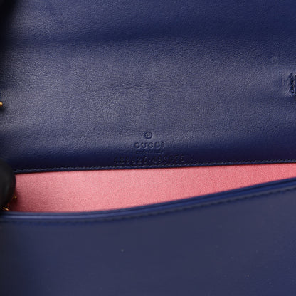 Gucci Velvet Matelasse GG Marmont Mini Bag Cobalt Blue 5 of 10