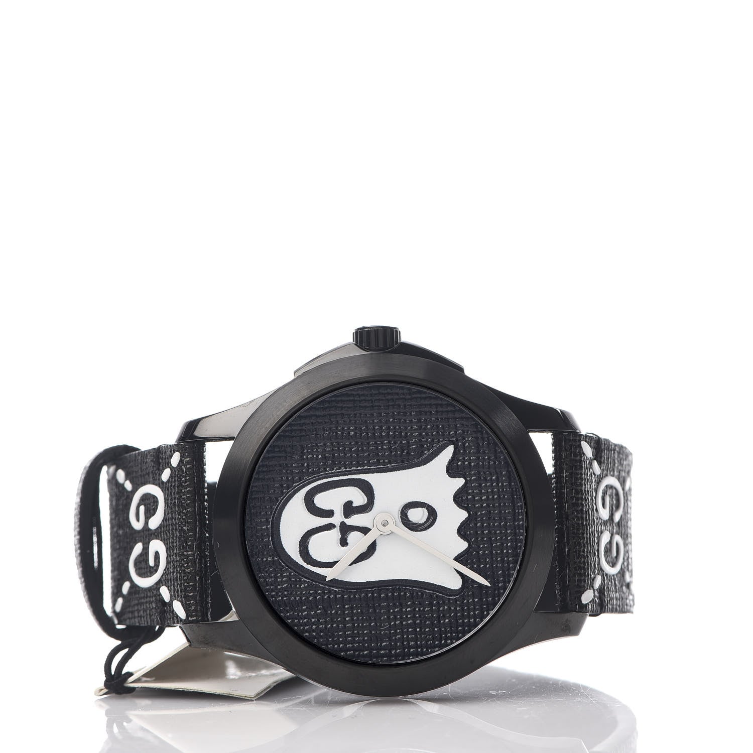 Gucci PVD Stainless Steel Canvas 38mm G-Timeless Ghost Quartz Watch Black 2 of 6