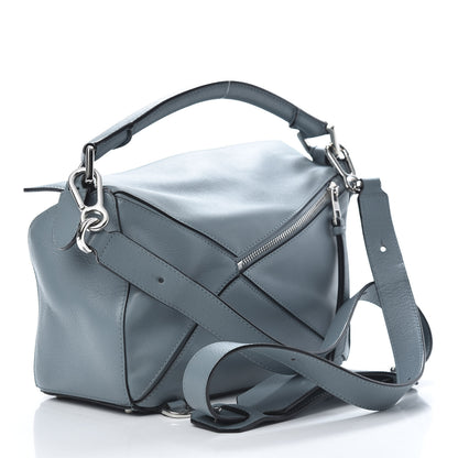 Loewe Calfskin Small Puzzle Bag Stone Blue 3 of 12