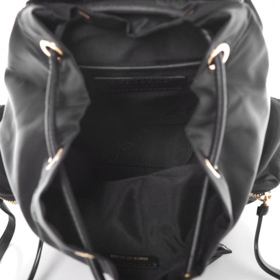 Nylon Small Rucksack Backpack Black
