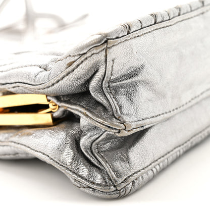 Miu Miu Metallic Matelasse Lux Mini Crossbody Tote Cromo 12 of 14