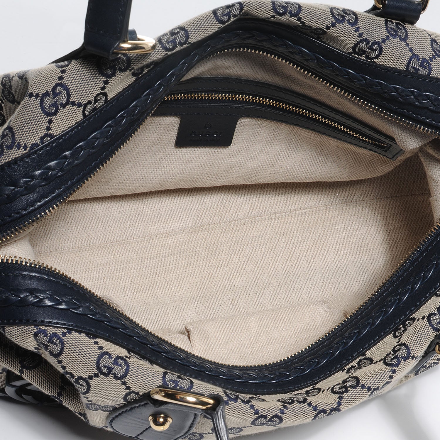 Gucci Monogram Brick Lane Small Boston Navy 6 of 8