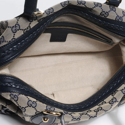 Gucci Monogram Brick Lane Small Boston Navy 6 of 8