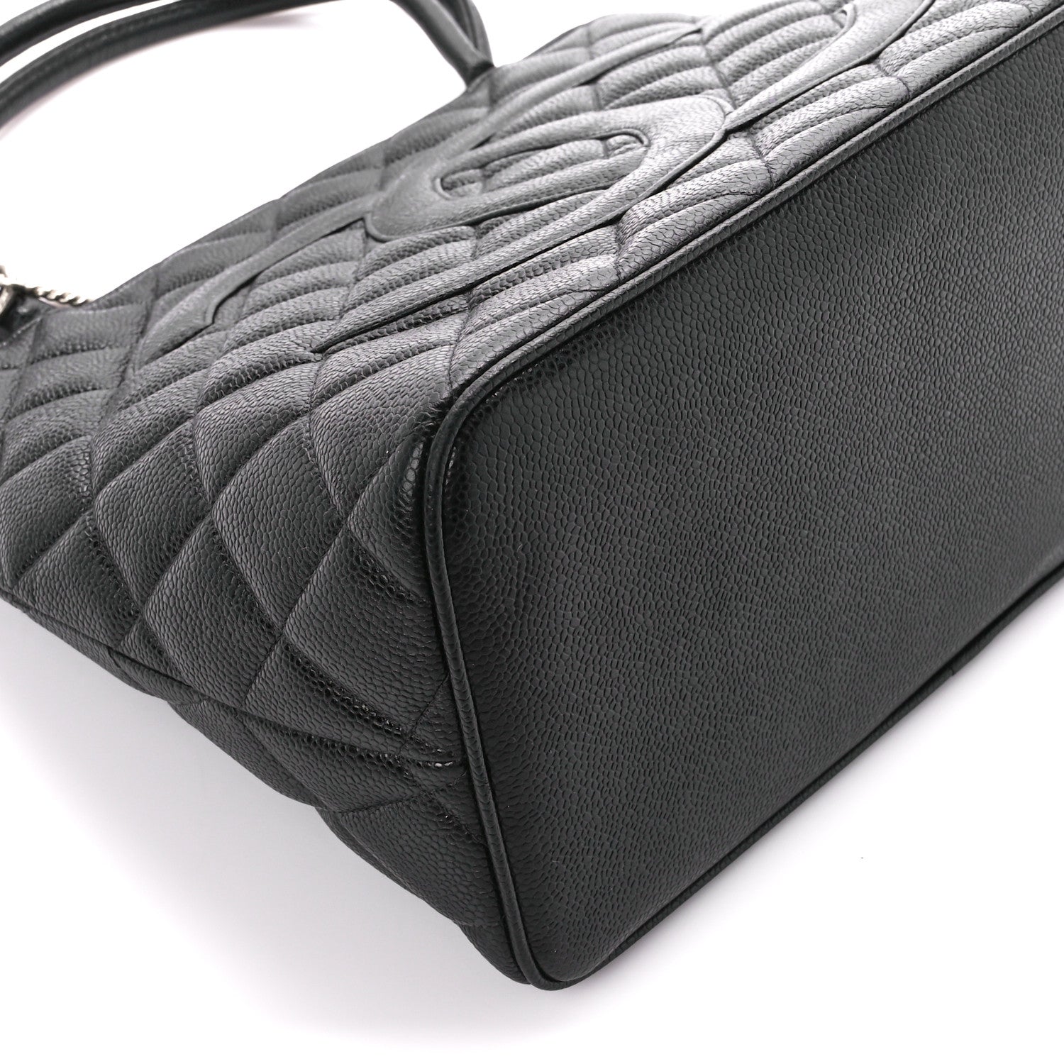 Chanel Caviar Quilted Medallion Tote Black 9 of 10