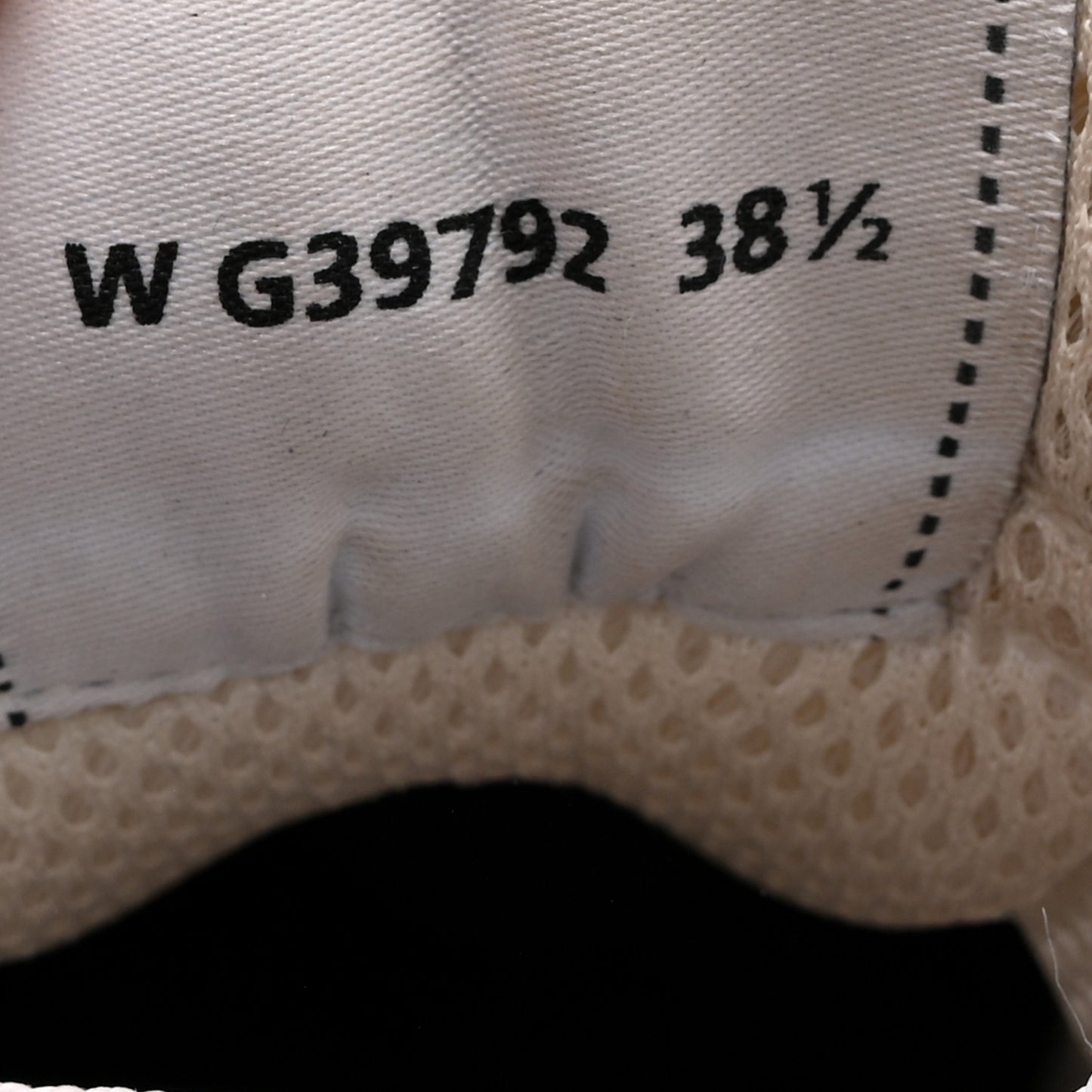 Fabric Laminated Calfskin Stretch CC Womens Sneakers 38.5 White Gold
