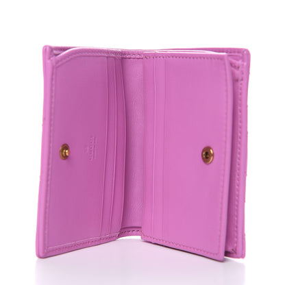 Gucci Calfskin Matelasse GG Marmont Card Case Candy Mousse 5 of 9