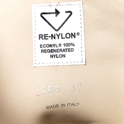 Prada Spazzolato Rois Re-Nylon Metal Triangle Logo Monolith Pouch Pocket 55mm Boots 37 Deserto 9 of 9