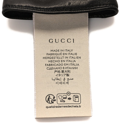 Gucci Calfskin Gloves Logo S Black 4 of 4