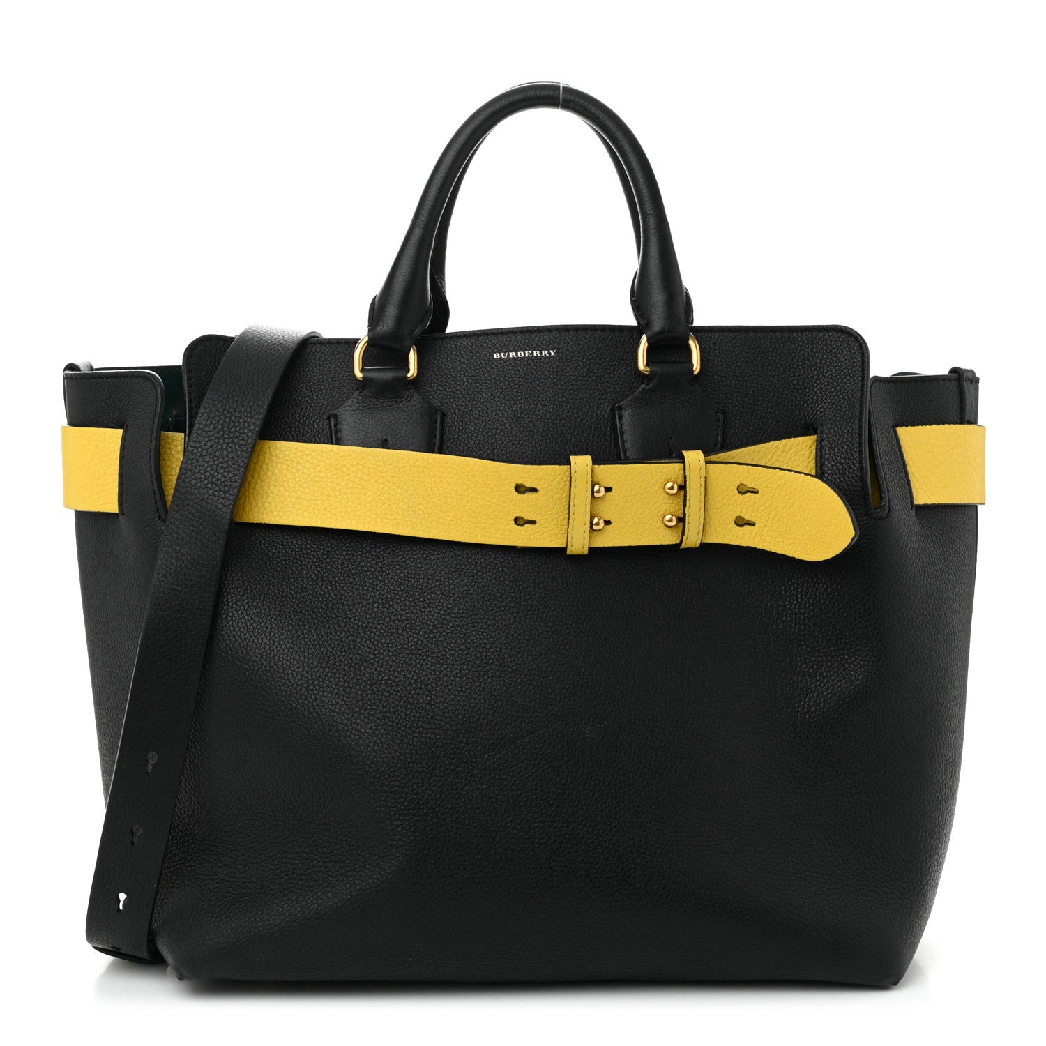 Burberry Marais Calfskin Medium Belt Bag  Black Yellow 1 of 12