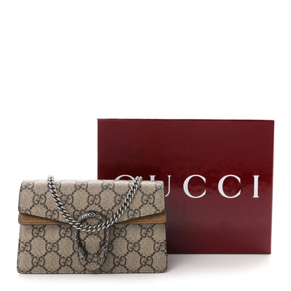 Gucci GG Supreme Monogram Super Mini Dionysus Shoulder Bag Taupe 11 of 11