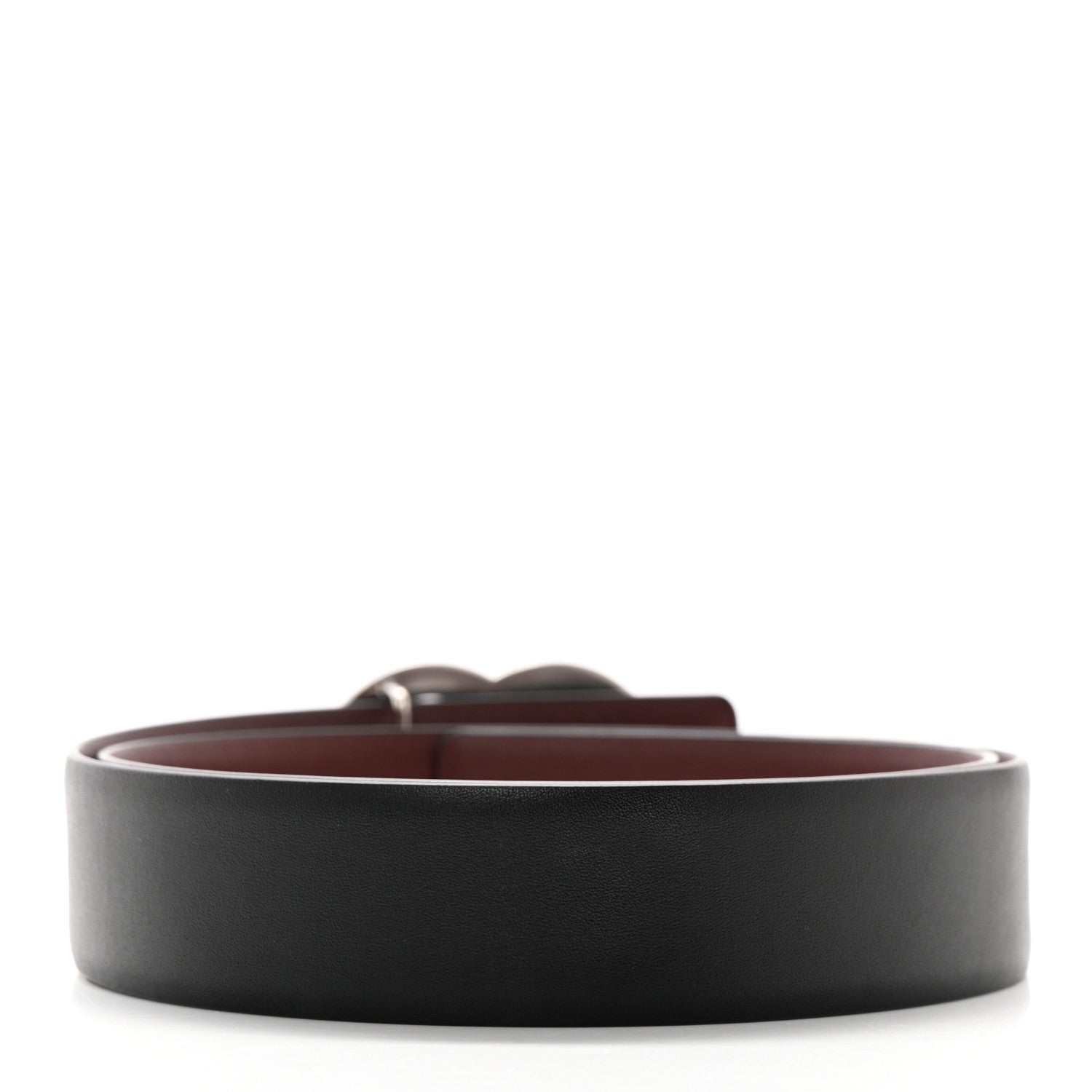 Chanel Calfskin CC Reversible Belt 70 28 Black Burgundy 2 of 6