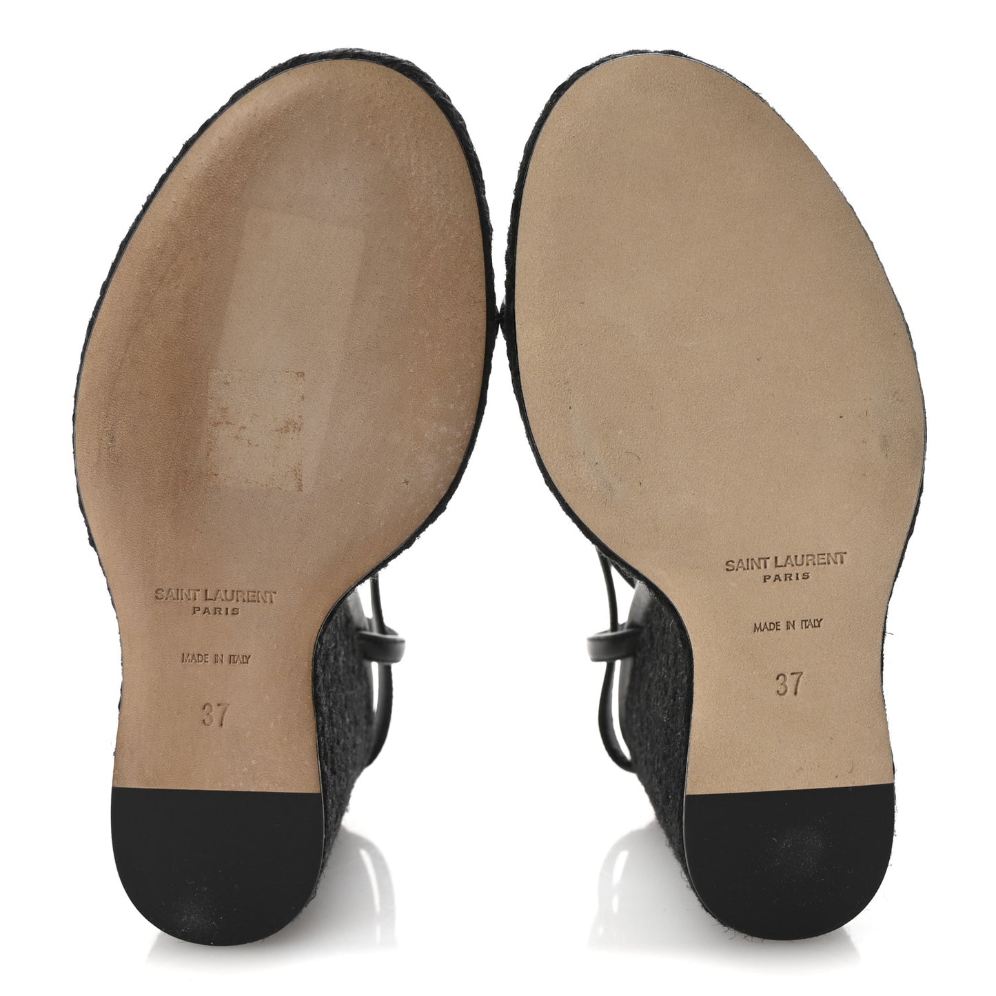 Calfskin Cassandra Espadrille 105 Wedges 37 Black