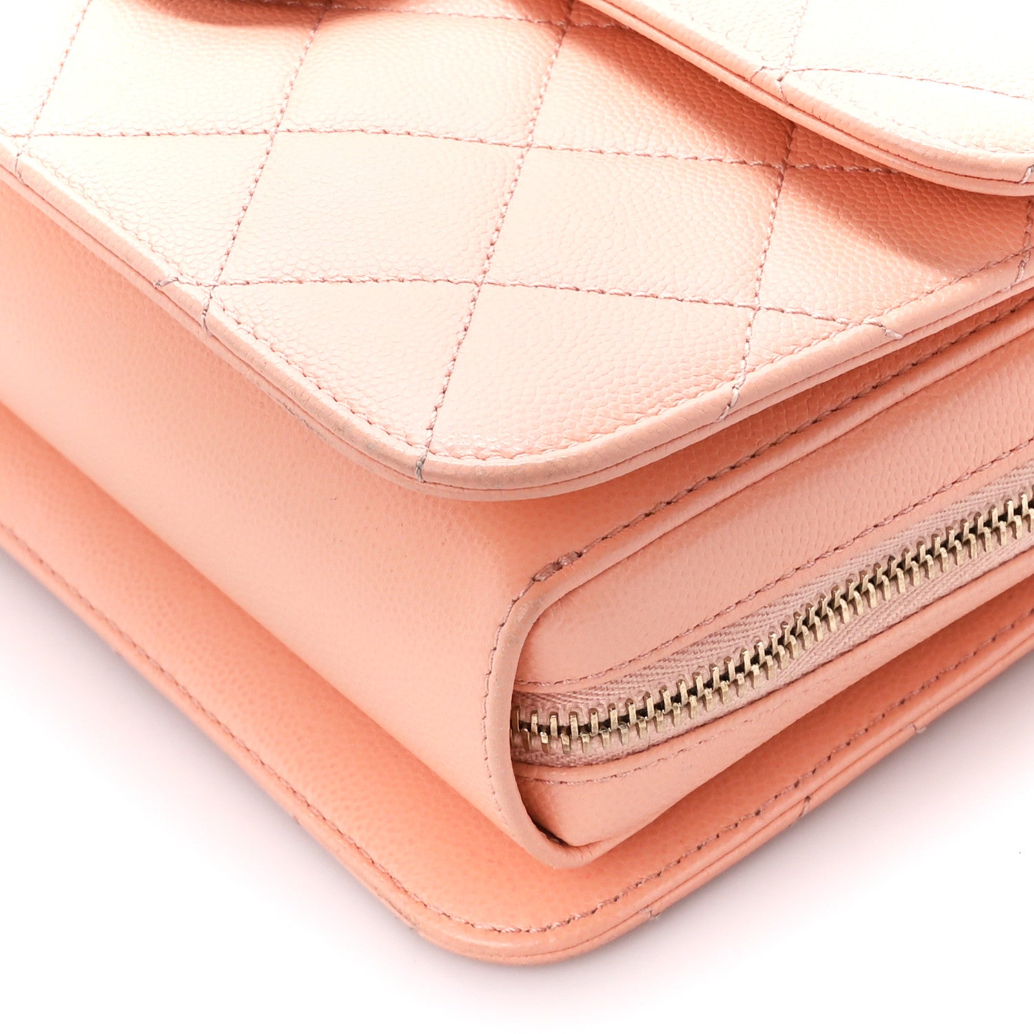 Chanel Caviar Quilted Large Like A Wallet Flap Coral 12 of 12