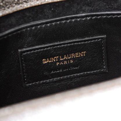 Saint Laurent Metallic Calfskin Small Classic Monogram Kate Satchel Pale Gold 6 of 6