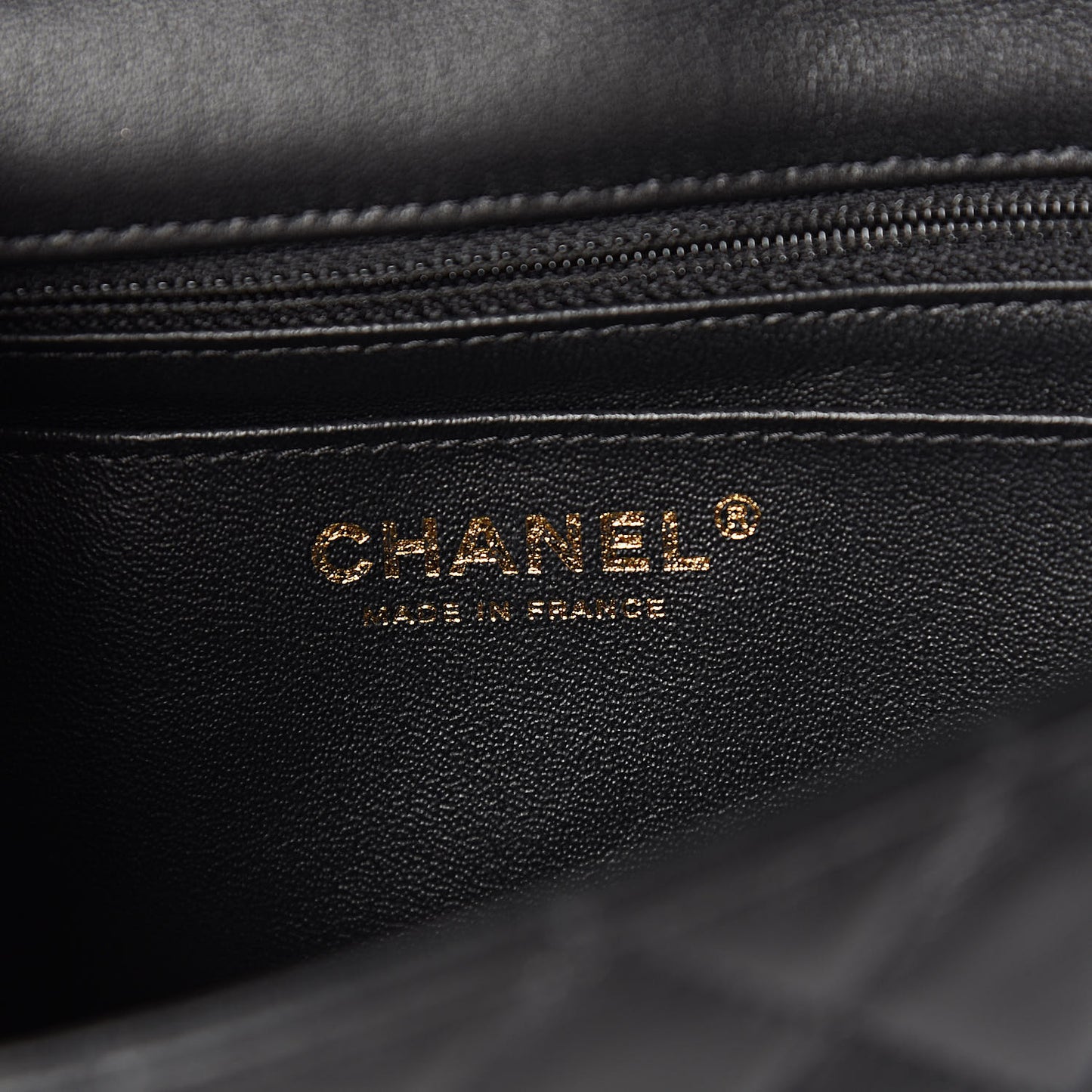 Lambskin Quilted Mini Rectangular Flap Black