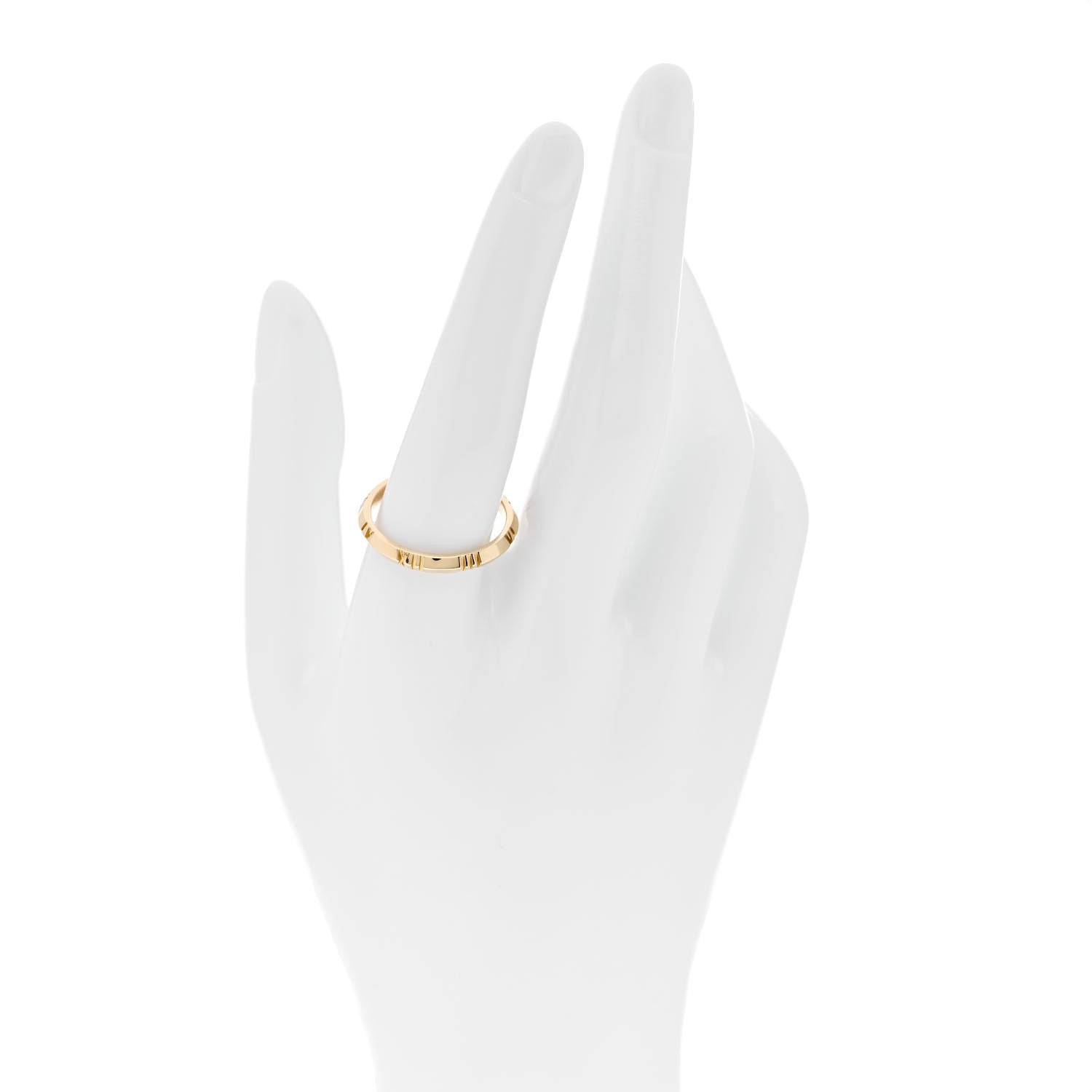 Tiffany 18K Yellow Gold Atlas X Closed Narrow Ring 61 9.5 2 of 5