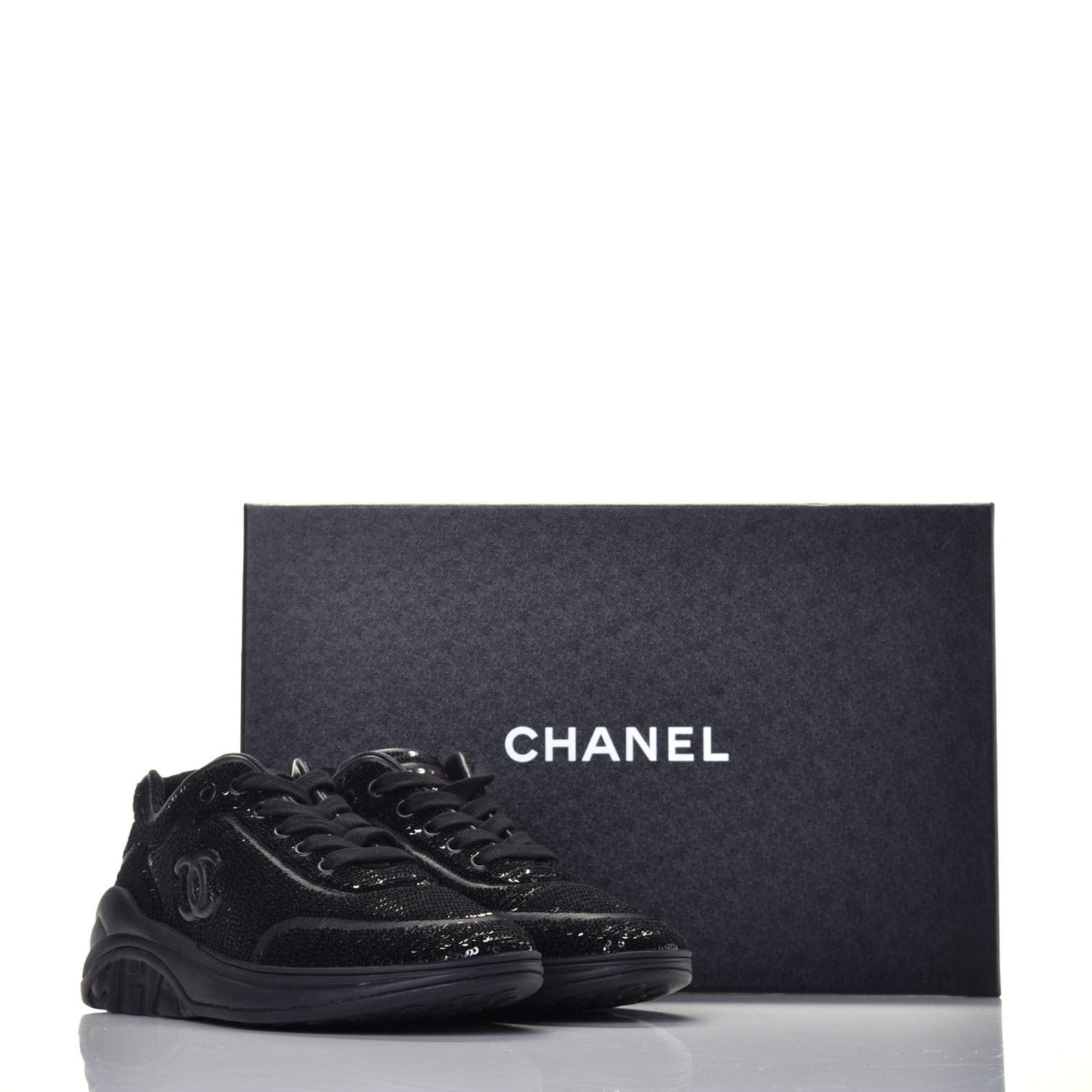 Sequin CC Sneakers 36 Black
