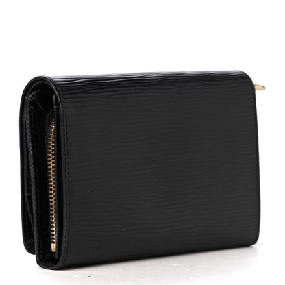 Louis Vuitton Epi Porte-Monnaie Billets Tresor Wallet Black 2 of 4