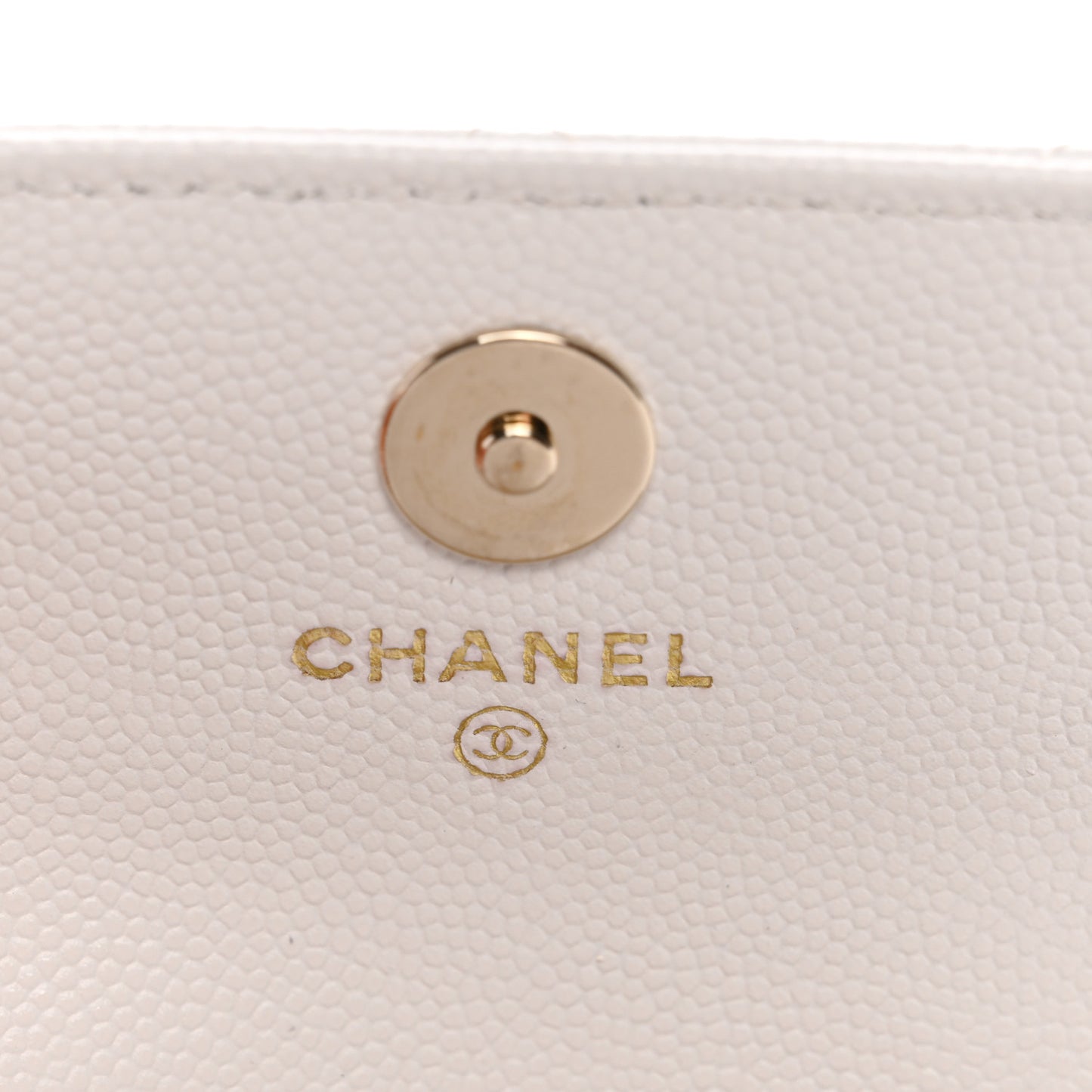 Caviar Quilted Belt Bag With Charms On Chain White