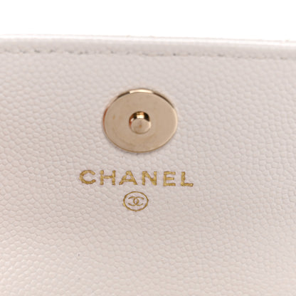 Chanel Caviar Quilted Belt Bag With Charms On Chain White 6 of 11