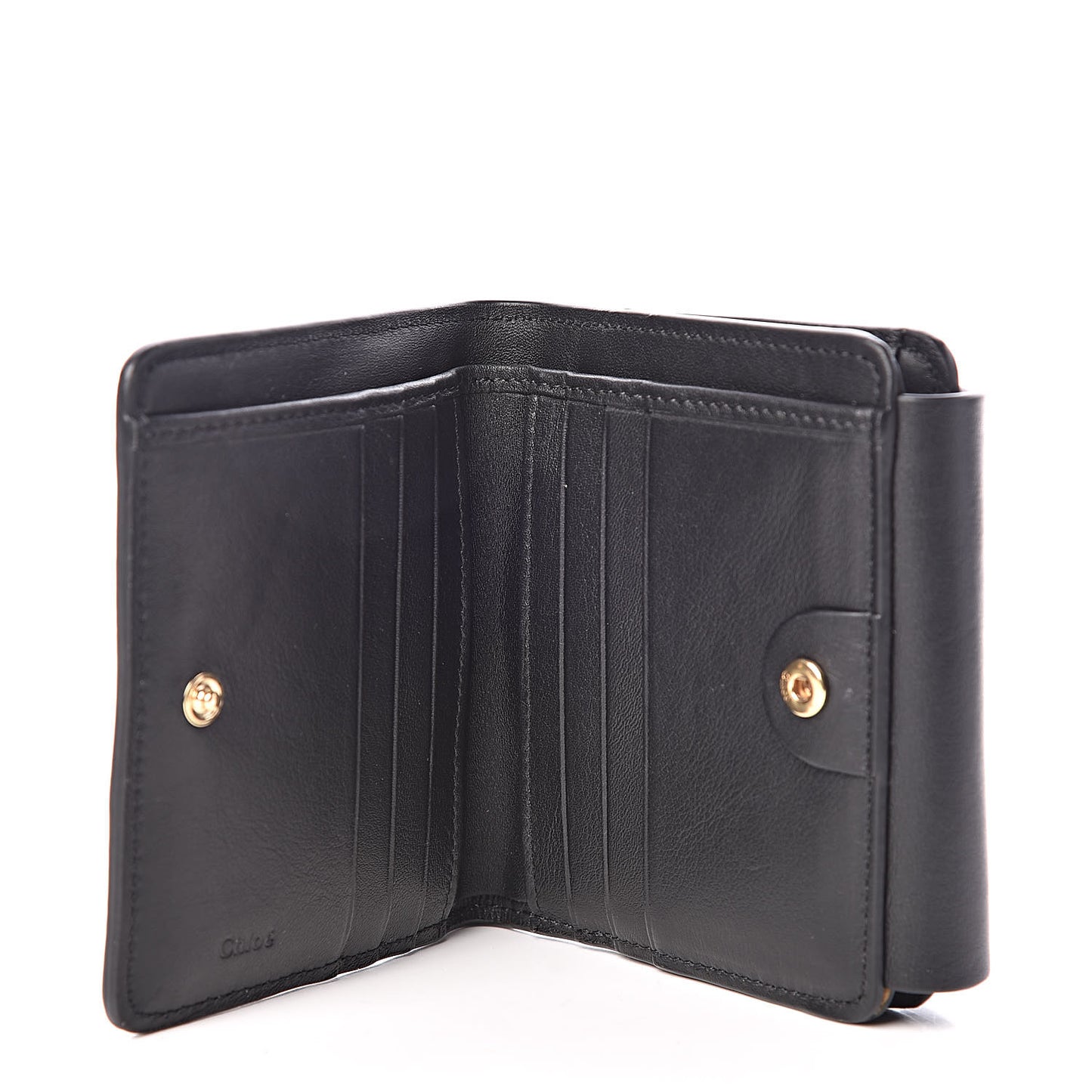 Lambskin Quilted Drew Square Wallet Black