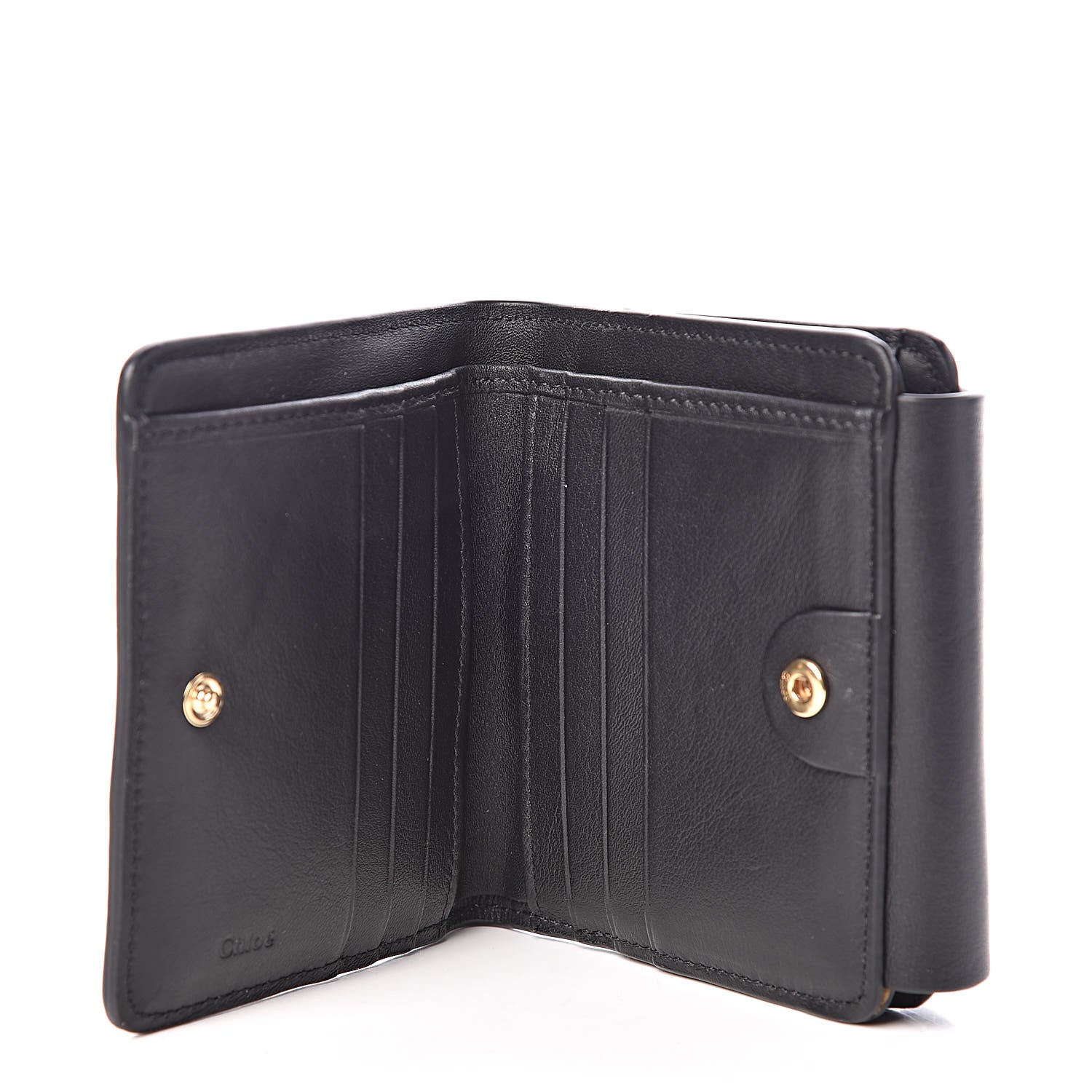 Chloe Lambskin Quilted Drew Square Wallet Black 5 of 9