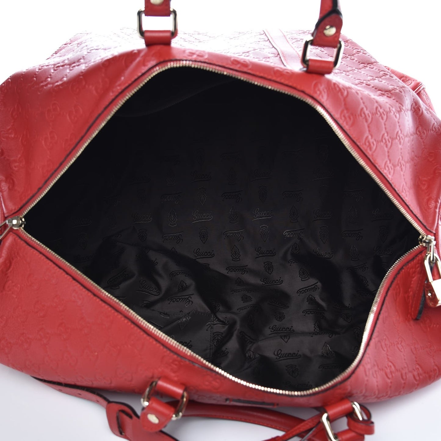 Guccissima Large Carry On Duffle Red
