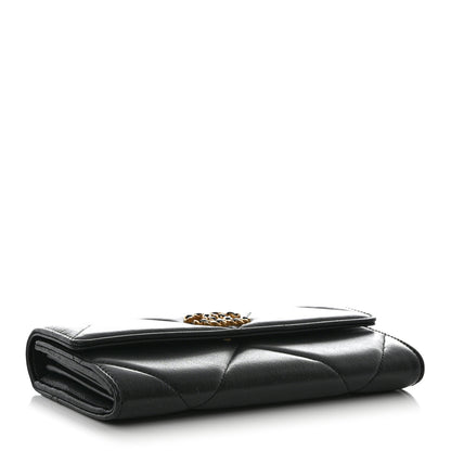 Chanel Lambskin Quilted Chanel 19 Flap Wallet Black 4 of 9