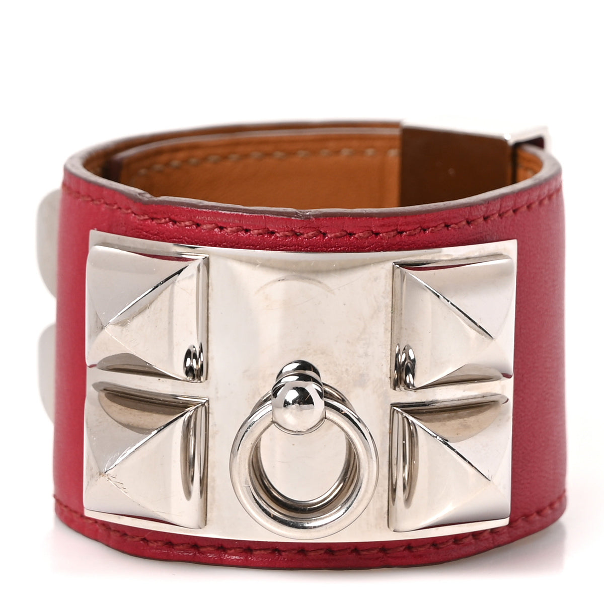 Hermes Swift Collier de Chien CDC Bracelet T2 Rouge Casaque 1 of 5