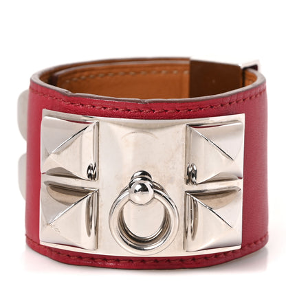 Hermes Swift Collier de Chien CDC Bracelet T2 Rouge Casaque 1 of 5
