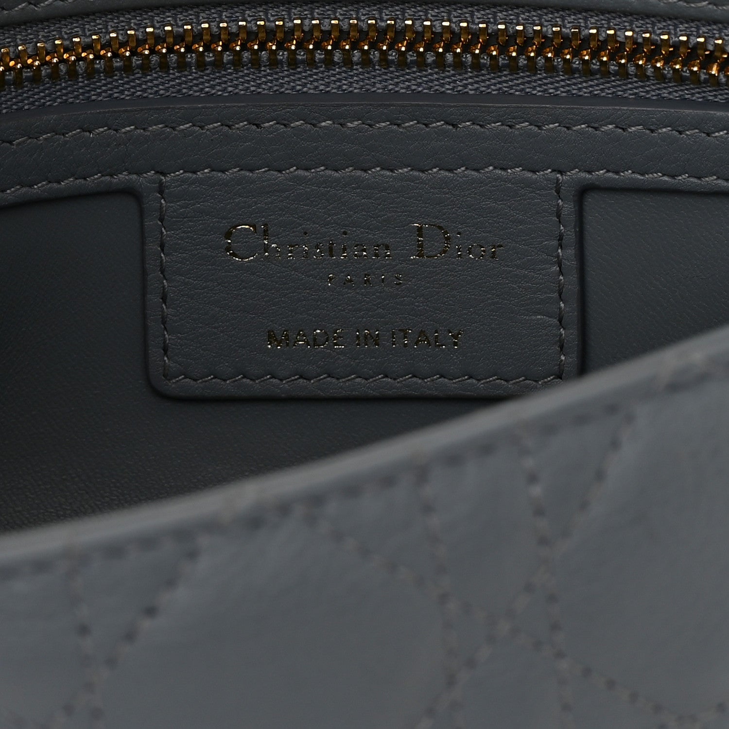 Christian Dior Calfskin Cannage Small Caro Bag Grey 6 of 16