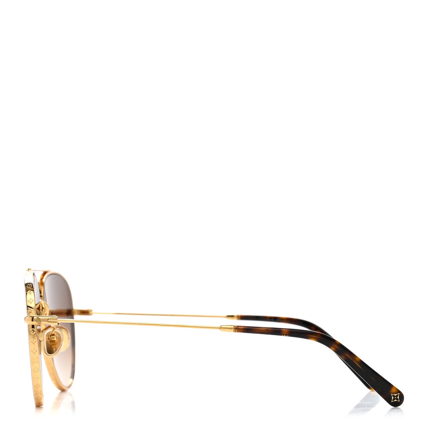 Louis Vuitton Metal The LV Pilot Sunglasses Z1619U Gradient Brown Monogram 3 of 8