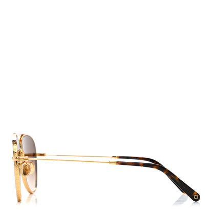 Louis Vuitton Metal The LV Pilot Sunglasses Z1619U Gradient Brown Monogram 3 of 8
