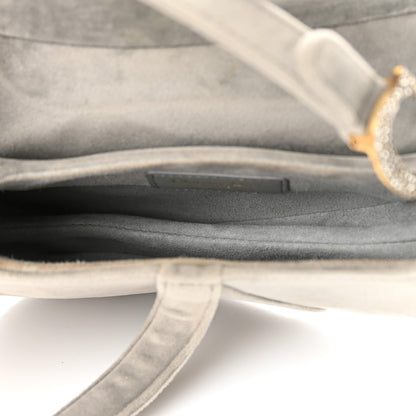 Christian Dior Velvet Crystal Mini Saddle Bag Grey 5 of 12