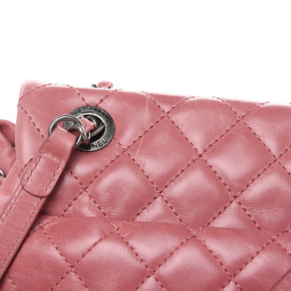 Chanel Glazed Calfskin Shearling Quilted Small Mountain Backpack Pink 11 of 13