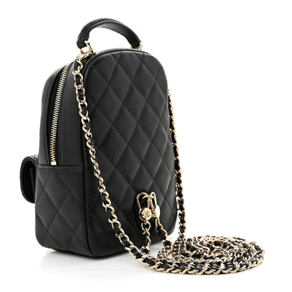 Chanel Caviar Quilted CC Mini Classic Backpack Black 3 of 12