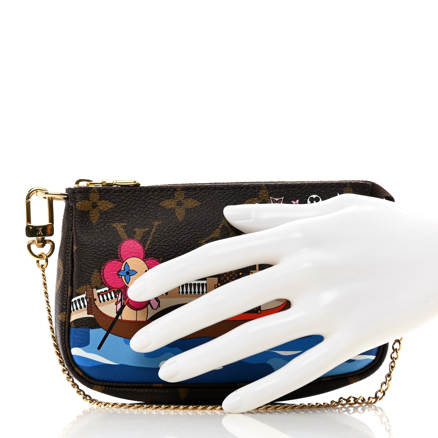 Louis Vuitton Monogram 2019 Christmas Animation Mini Venice Pochette Accessories Blue 2 of 8