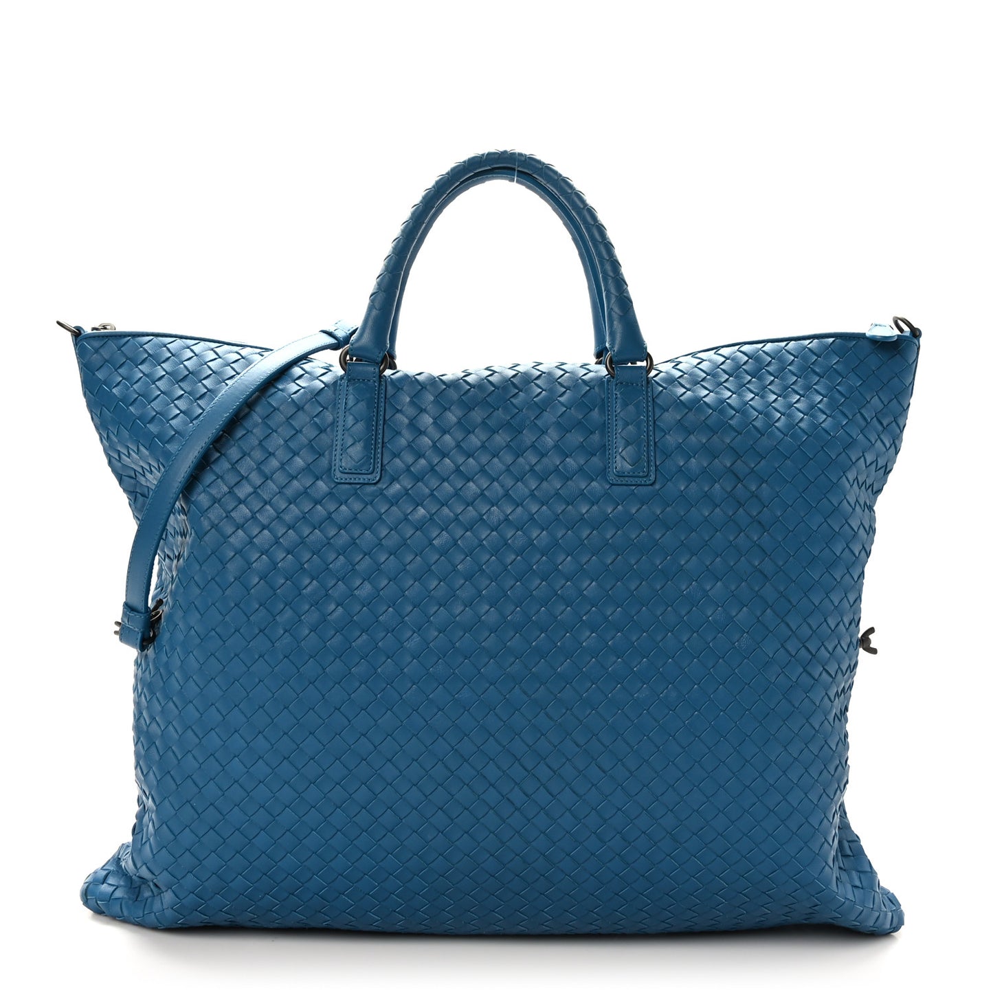 Nappa Intrecciato Maxi Convertible Tote Deep Pacific