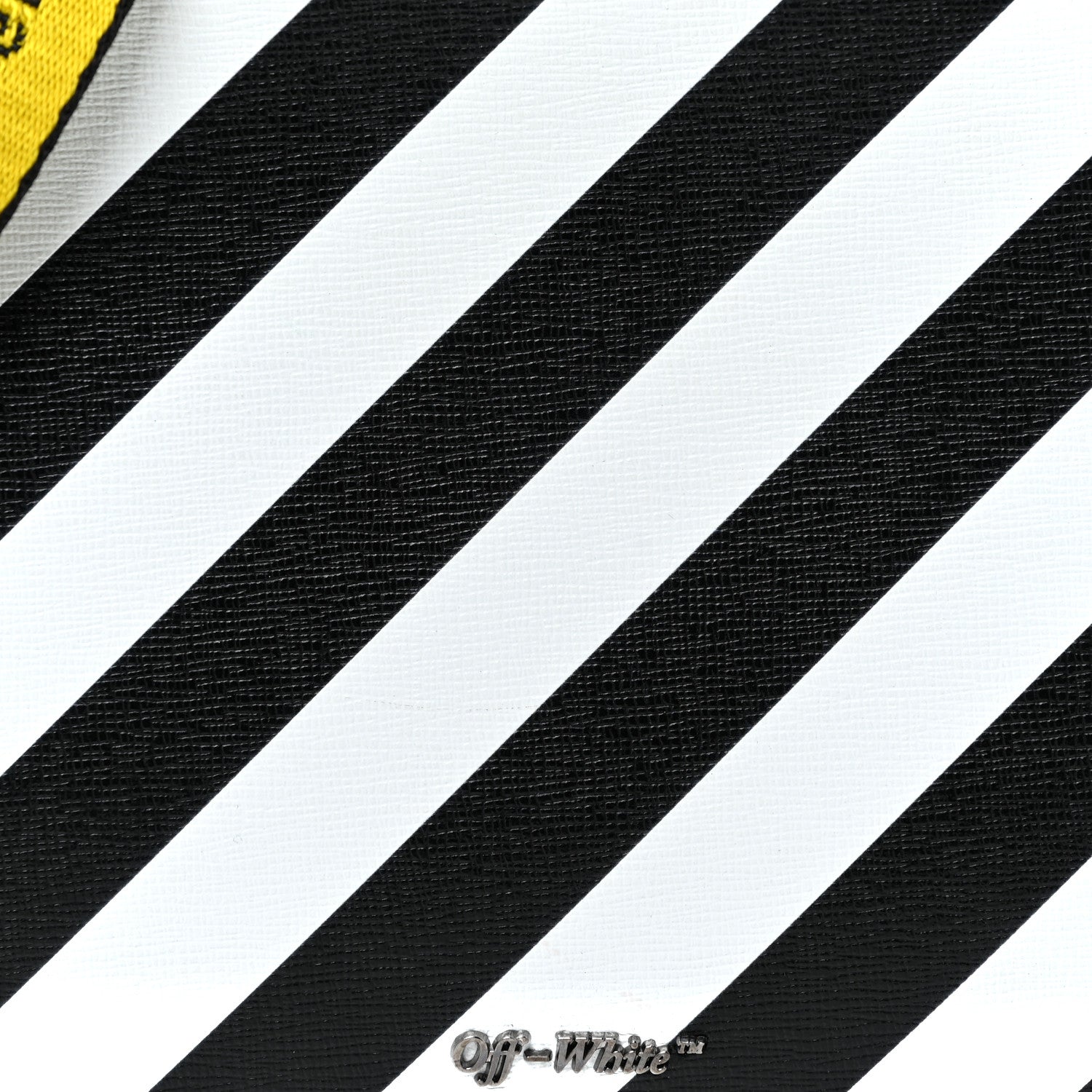 Off-White Saffiano Striped Mini Diag Bag Black White 7 of 11
