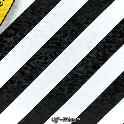 Off-White Saffiano Striped Mini Diag Bag Black White 7 of 11