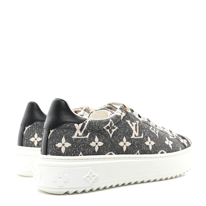 Louis Vuitton Denim Monogram Time Out Sneakers 37.5 4 of 9