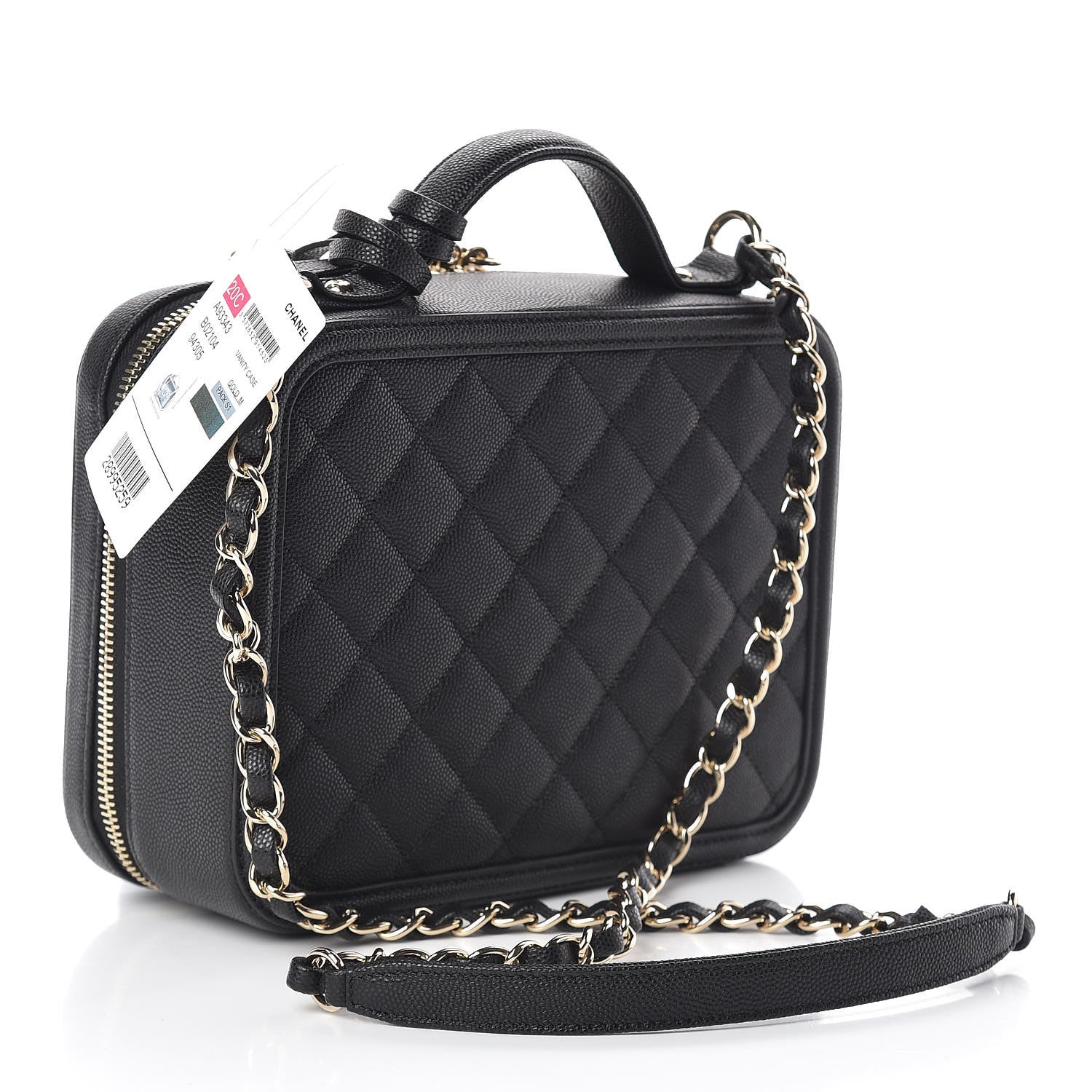 Chanel Caviar Quilted Medium CC Filigree Vanity Case Black 3 of 10