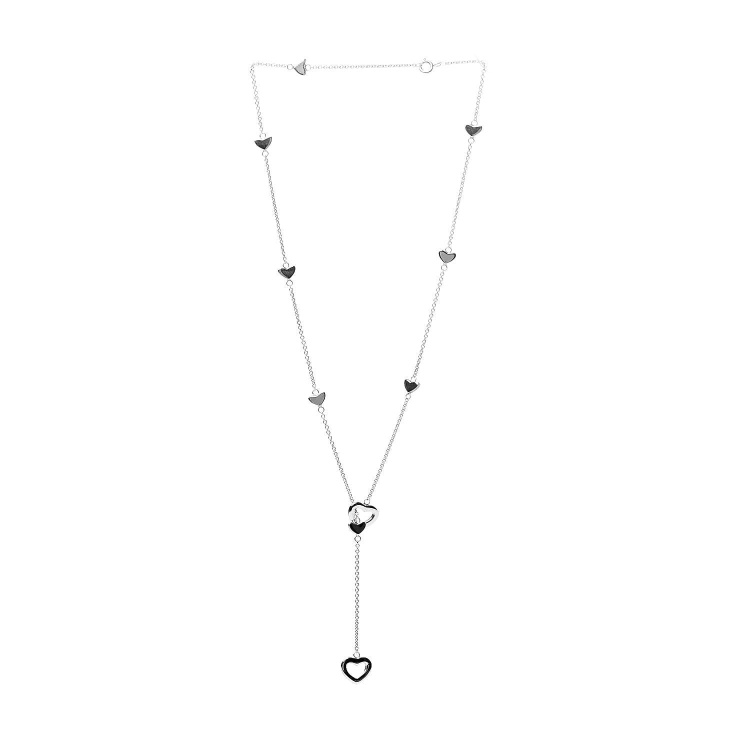 Tiffany Sterling Silver Heart Lariat Necklace 3 of 8