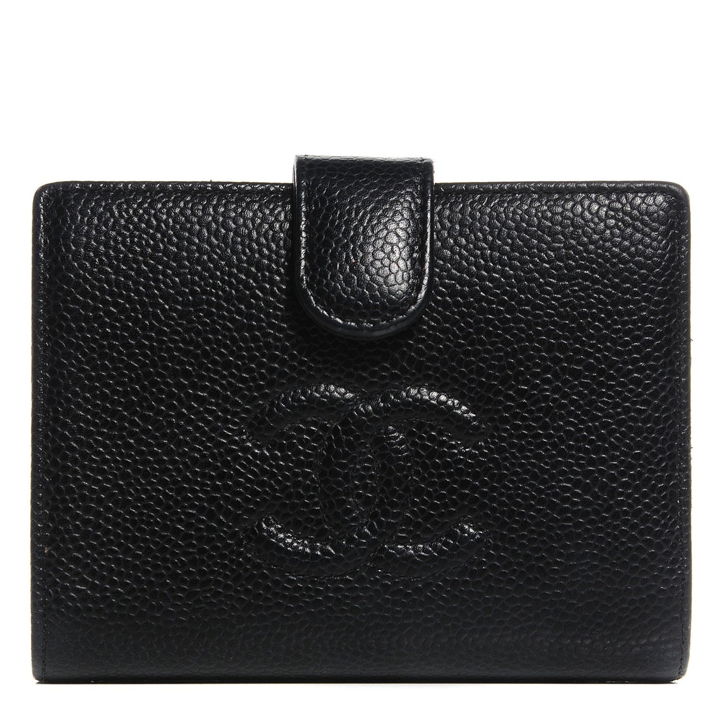 Caviar Timeless CC Compact French Wallet Black