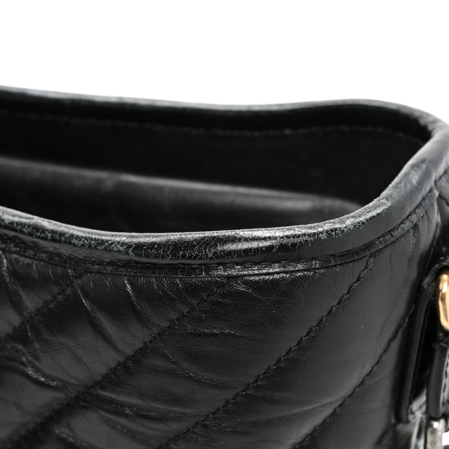 Chanel Aged Calfskin Chevron Quilted Large Gabrielle Hobo Black 11 of 18