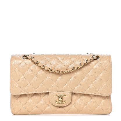Chanel Caviar Quilted Medium Double Flap Beige Clair 1 of 11