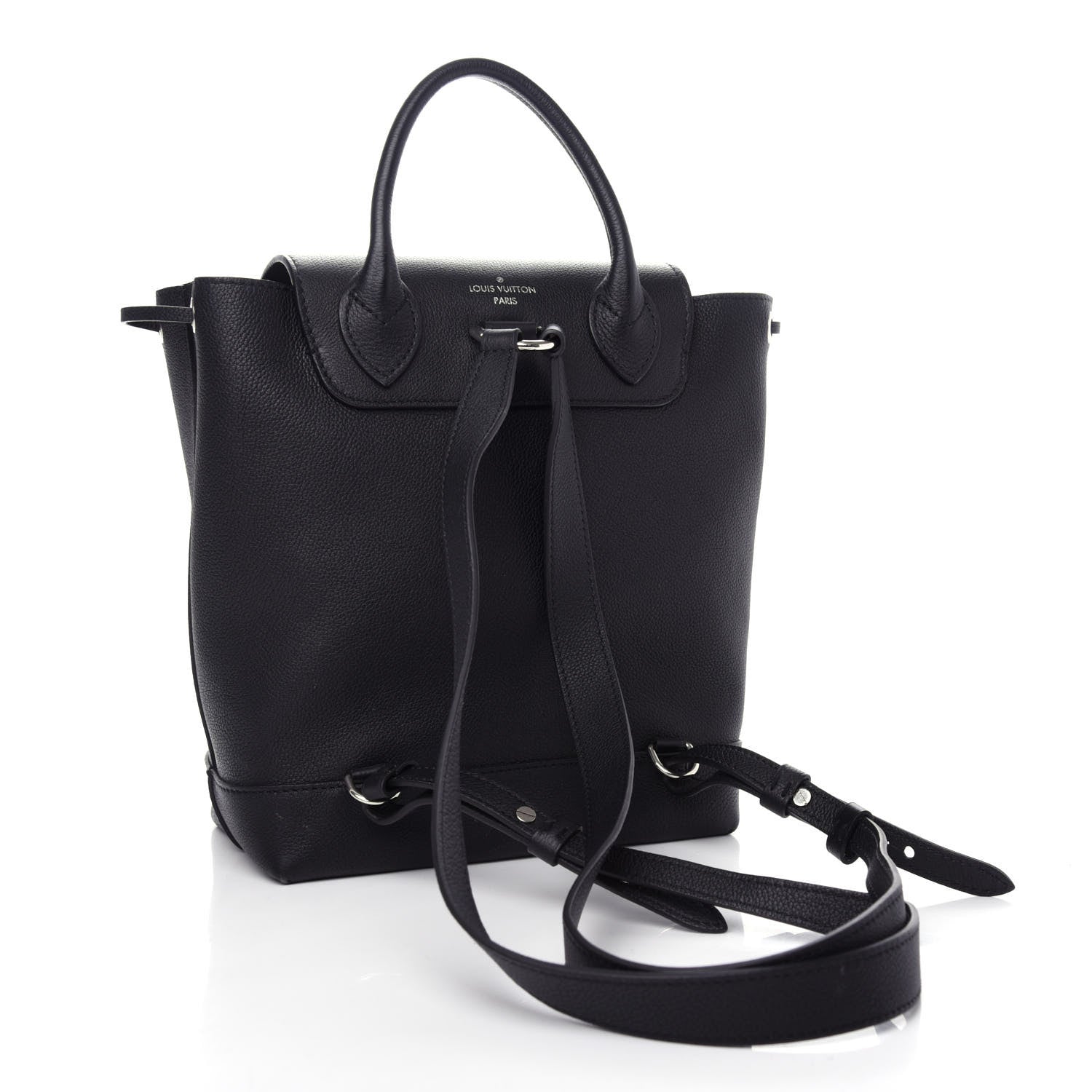 Louis Vuitton Calfskin Lockme Backpack Black 2 of 10