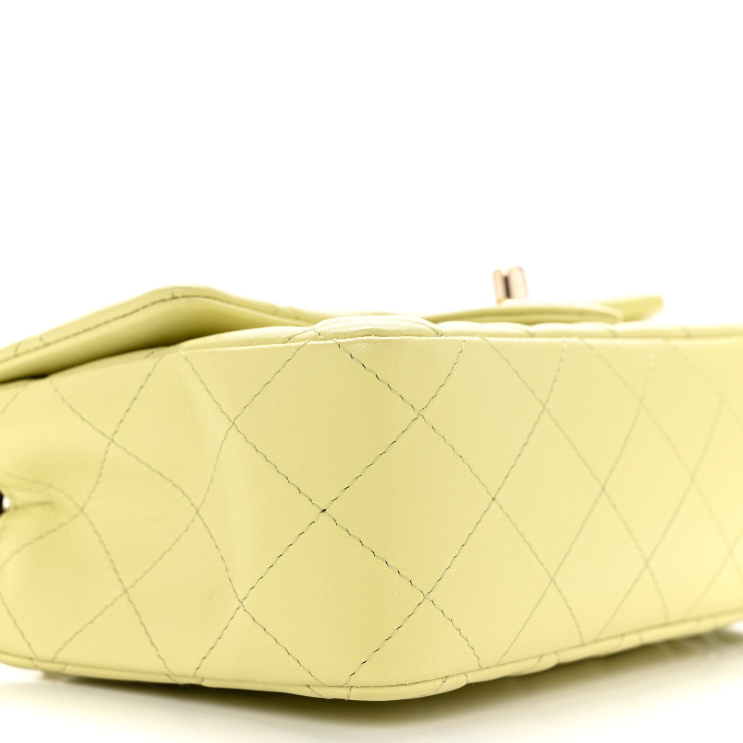 Chanel Lambskin Quilted Mini Rectangular Flap Light Green 9 of 11