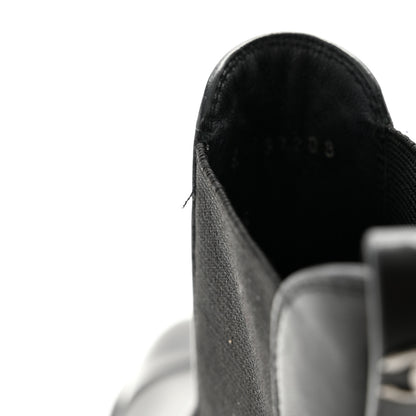 Chanel Calfskin Patent Cap Toe Ankle Boots 36.5 Black 9 of 10